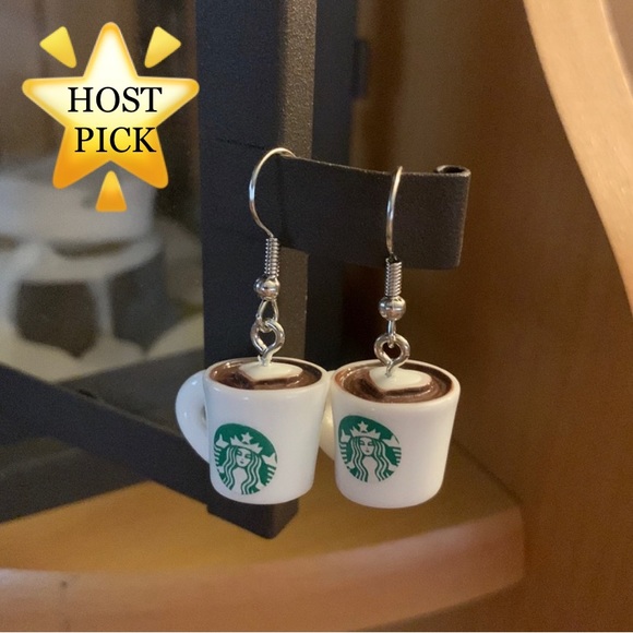 Jewelry - 💚NEW! Coffee Cup / Latte Mug Earrings